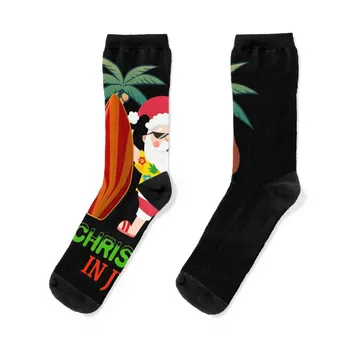 Рождество в июле Санта Серфинг Летние носки для серфинга незаменимые хоккейные носки для гольфа роскошные мужские носки Женские