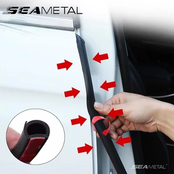 Уплотнительная прокладка кромки двери автомобиля SEAMETAL Резиновая Уплотнительная прокладка стойки B, Ветрозащитная звуконепроницаемая универсальная прокладка для защиты дверей автомобиля