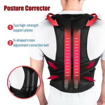 2022 NEW Correcteur de Posture ajustable, soutien du dos, attelle pour épaules, colonne vertébrale, bande fixatrice de Posture