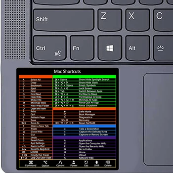 Наклейка с сочетанием клавиш для системы Mac OS на 2023-2008 годы (13-16 дюймов)