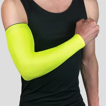 1 шт. Эластичный рукав для бега на велосипеде, противоскользящий спортивный рукав, рукав для баскетбола, волейбола с ультрафиолетовым излучением, солнцезащитный крем для рук