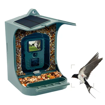 Умная камера для кормления птиц на солнечной энергии 1080P, Беспроводная WiFi, Водонепроницаемая камера для наблюдения за птицами
